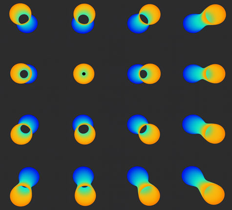 Narrow via top view 3D model