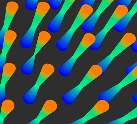 Narrow via side view 3D model