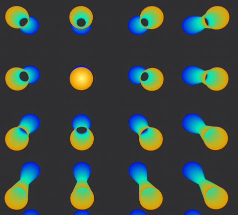 Blocked via top view 3D model