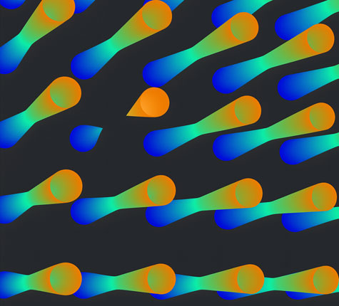 Blocked via side view 3D model